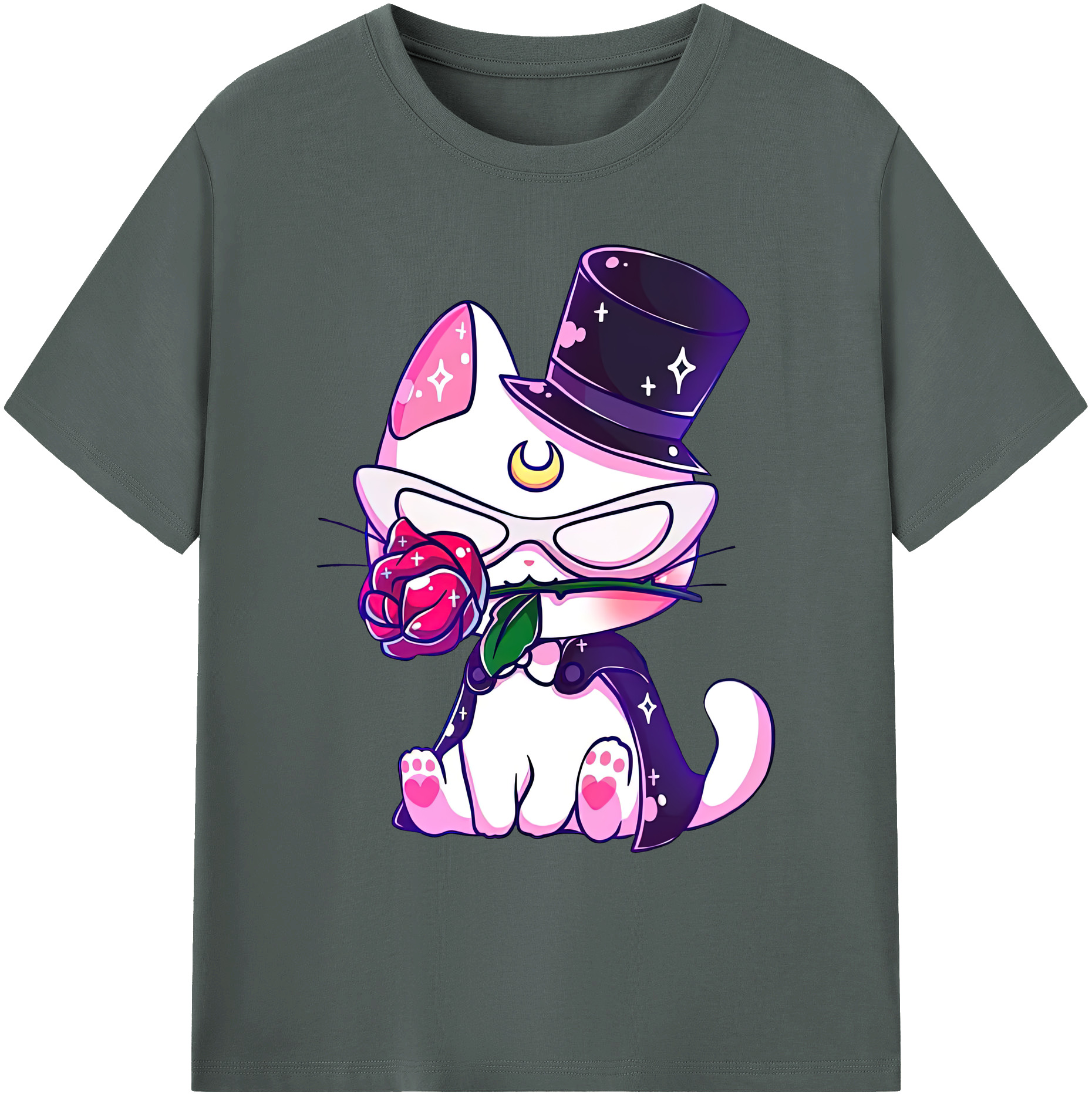 （画像用） 美少女戦士セーラームーン Sailor Moon 綿100％ メンズ半袖Tシャツ｜肌触りやわらか＆通気性